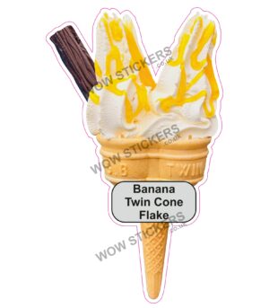 Banana Twin Cone with Flake