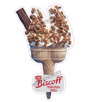 Biscoff Twin Cone with Flake