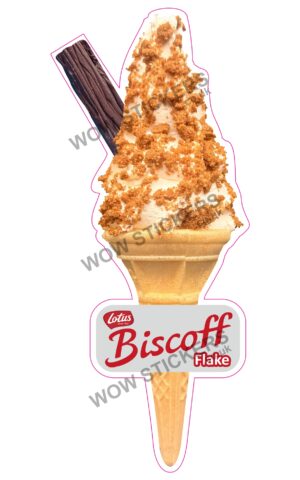 Biscoff Cone With Flake