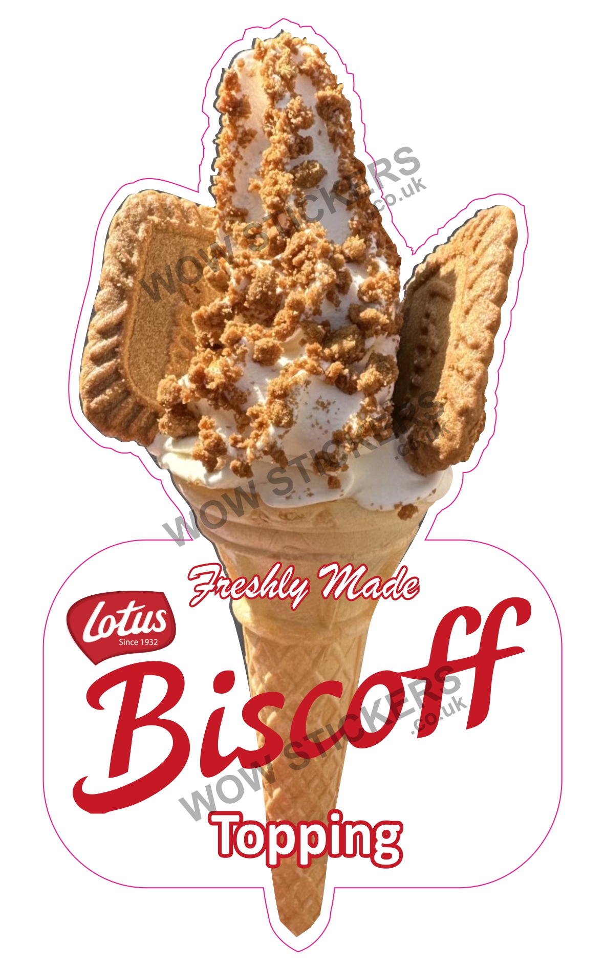 Biscoff Topping Cone