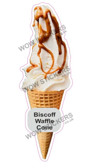 Biscoff Waffle Cone With Sauce