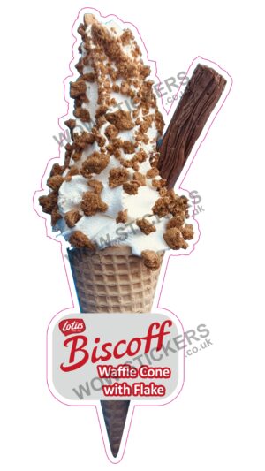 Biscoff Waffle Cone With Flake