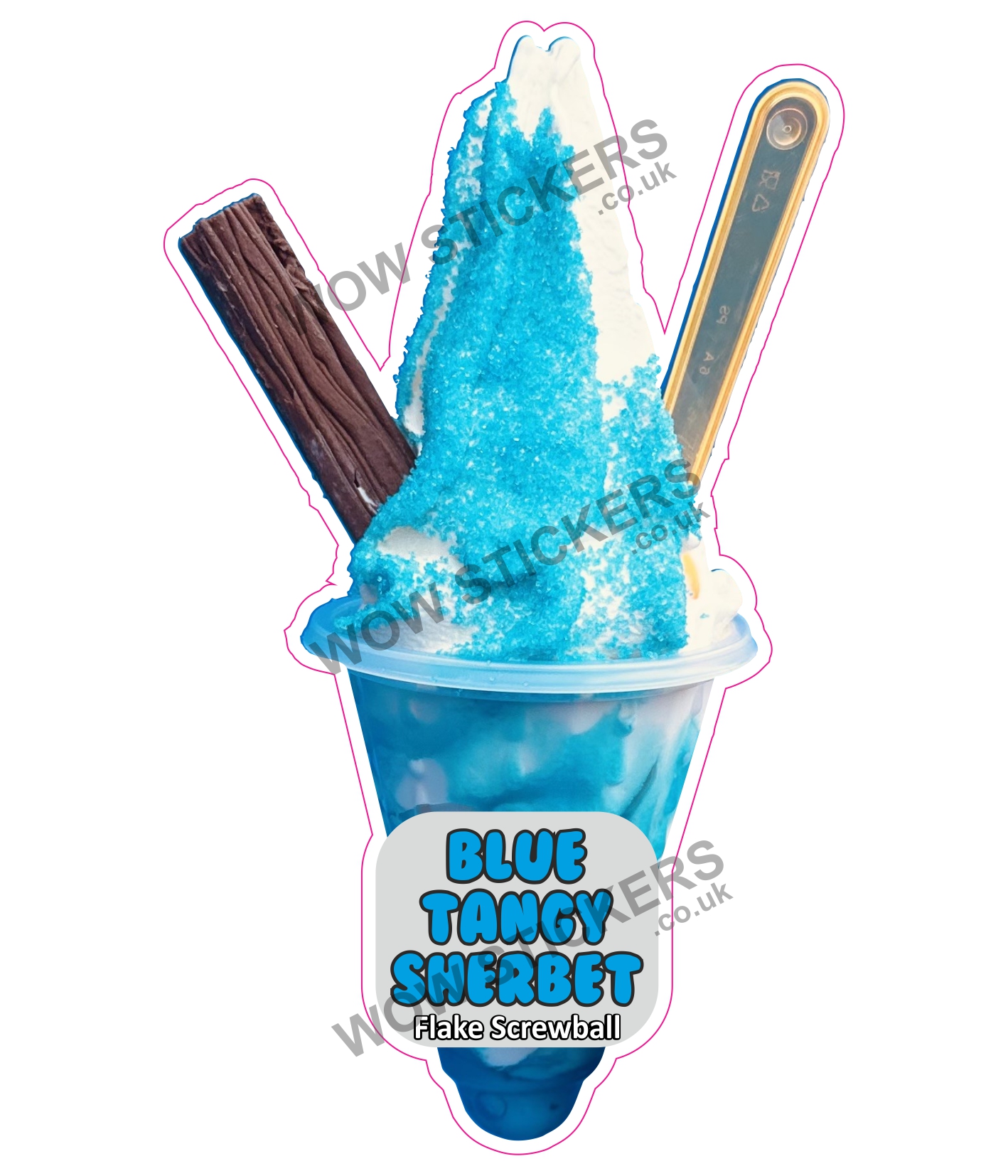 Blue Tangy Sherbet Flake Screwball