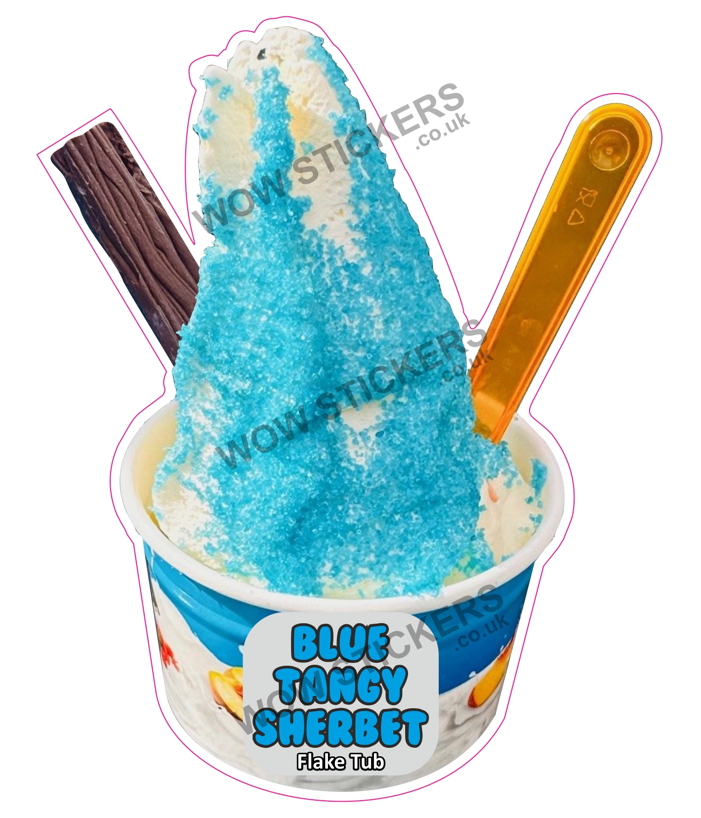 Blue Tangy Sherbet Flake Tub