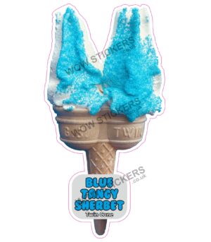 Blue Tangy Sherbet Twin Cone