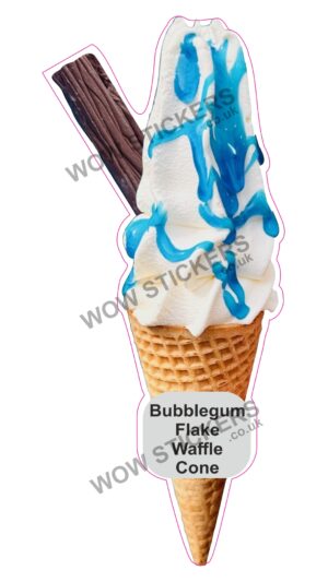 Bubblegum Waffle Cone With Flake