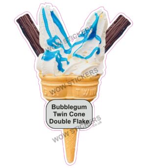Bubblegum Twin Cone Double Flake