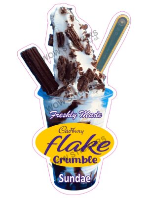 Cadbury Flake Crumble Sundae