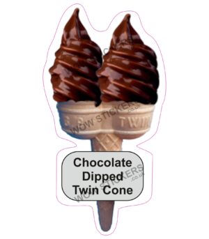 Chocolate Dipped Twin Cone