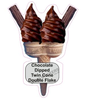 Chocolate Dipped Twin Cone Double Flake