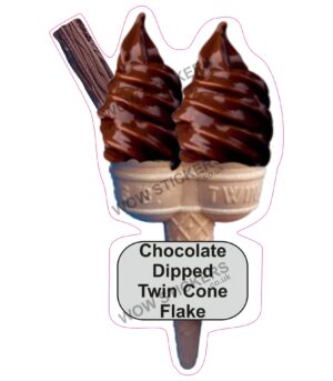 Chocolate Dipped Twin Cone With Flake