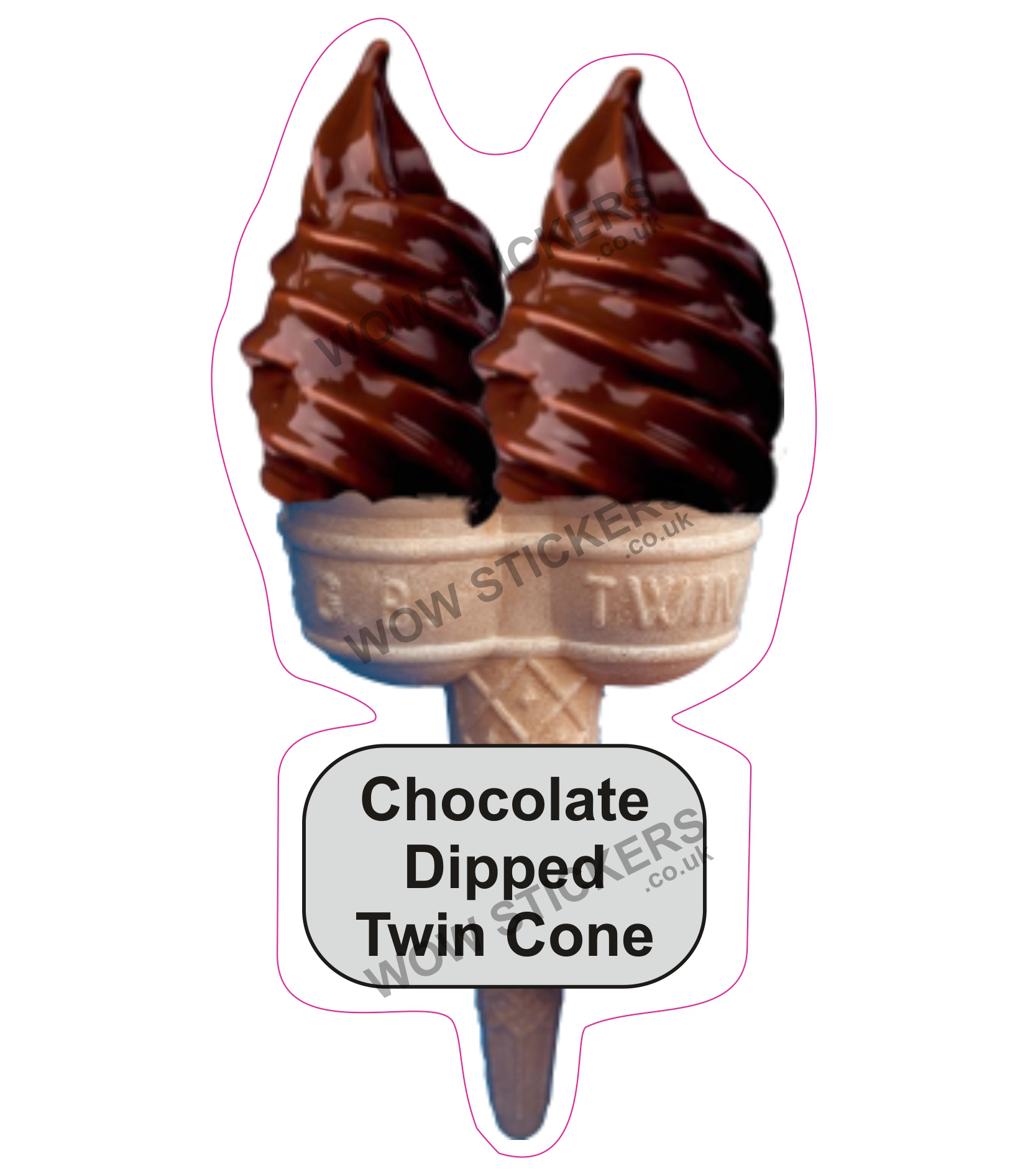Chocolate Dipped Twin Cone
