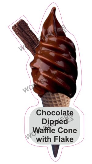 Chocolate Dipped Waffle Cone With Flake