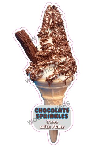 Chocolate Sprinkles Flake Cone
