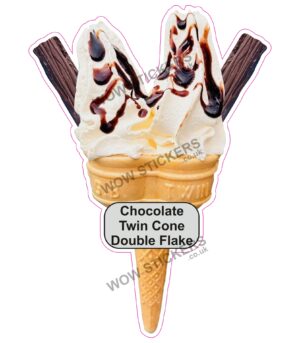 Chocolate Twin Cone Double Flake