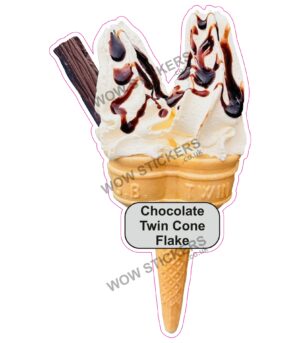 Chocolate Twin Cone with Flake