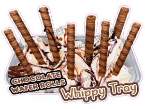 Chocolate Wafer Rolls Whippy Tray
