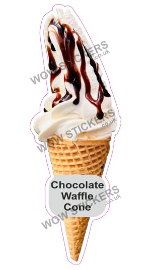 Chocolate Sauce Waffle Cone