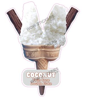 Coconut Twin Cone Double Flake