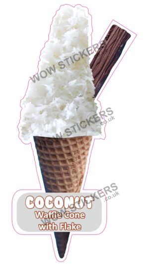 Coconut Waffle Cone With Flake