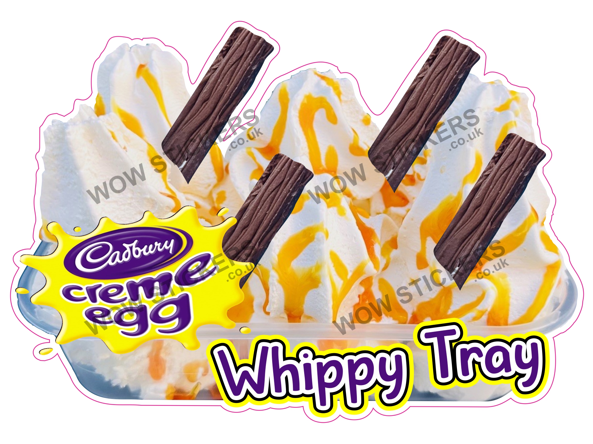 Creme Egg Sauce With Flakes Whippy Tray