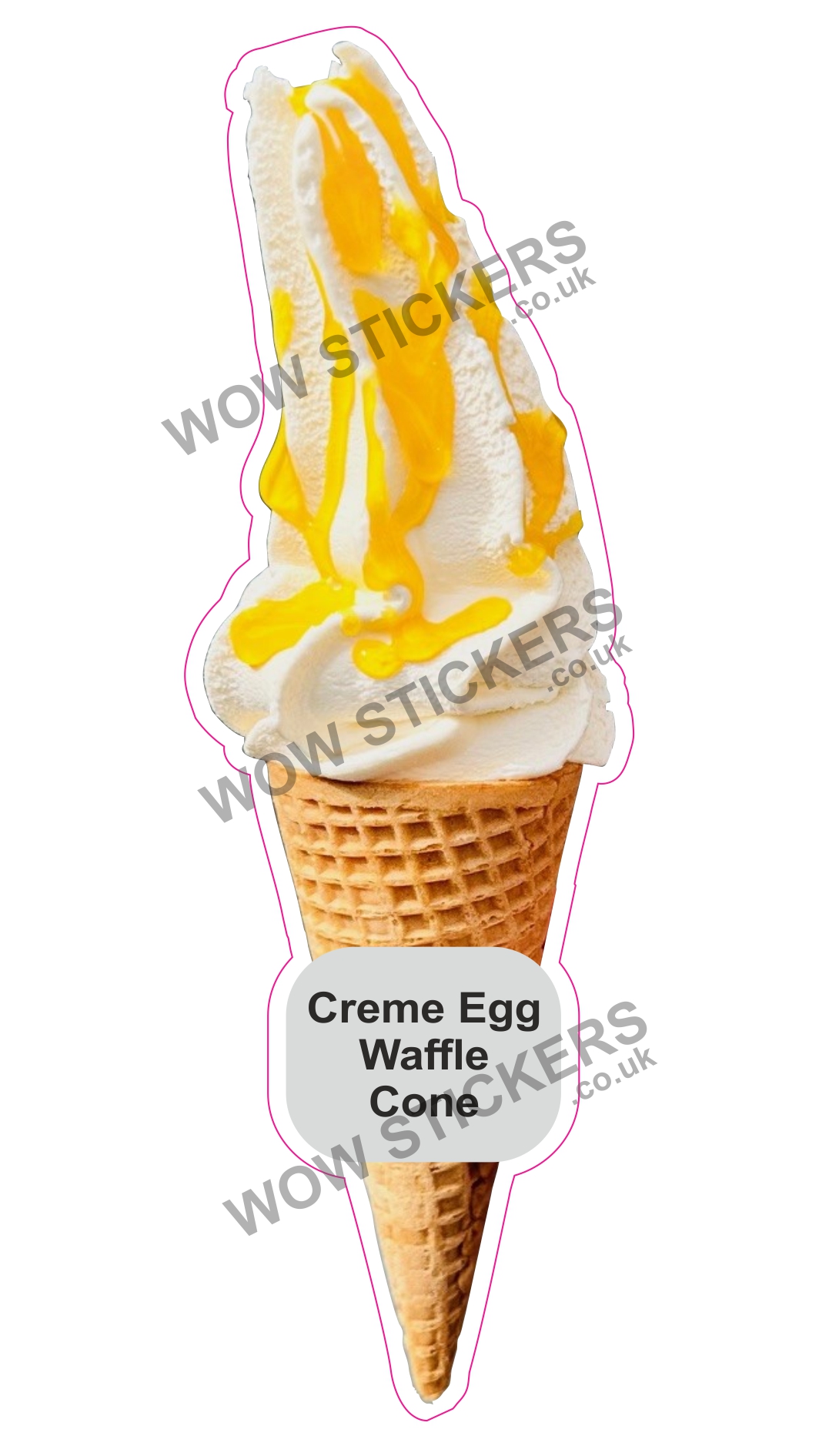 Creme Egg Sauce Waffle Cone