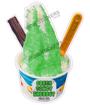 Green Tangy Sherbet Flake Tub