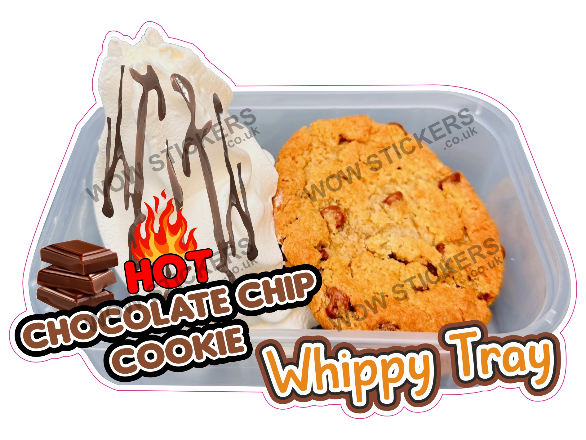 Hot Chocolate Chip Cookie Whippy Tray