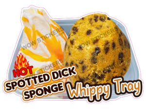 Hot Spotted Dick Sponge Whippy Tray