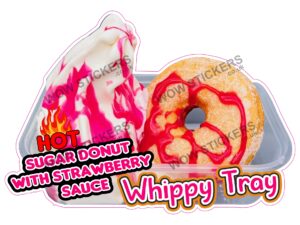 Hot Strawberry Donut Whippy Tray