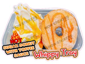 Hot Toffee Donut Whippy Tray