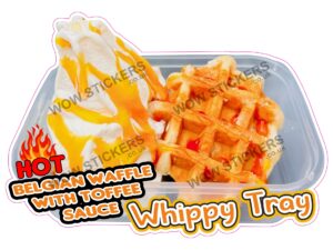 Hot Toffee Waffle Whippy Tray