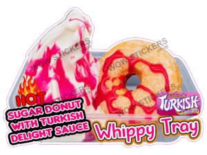 Hot Turkish Delight Donut Whippy Tray