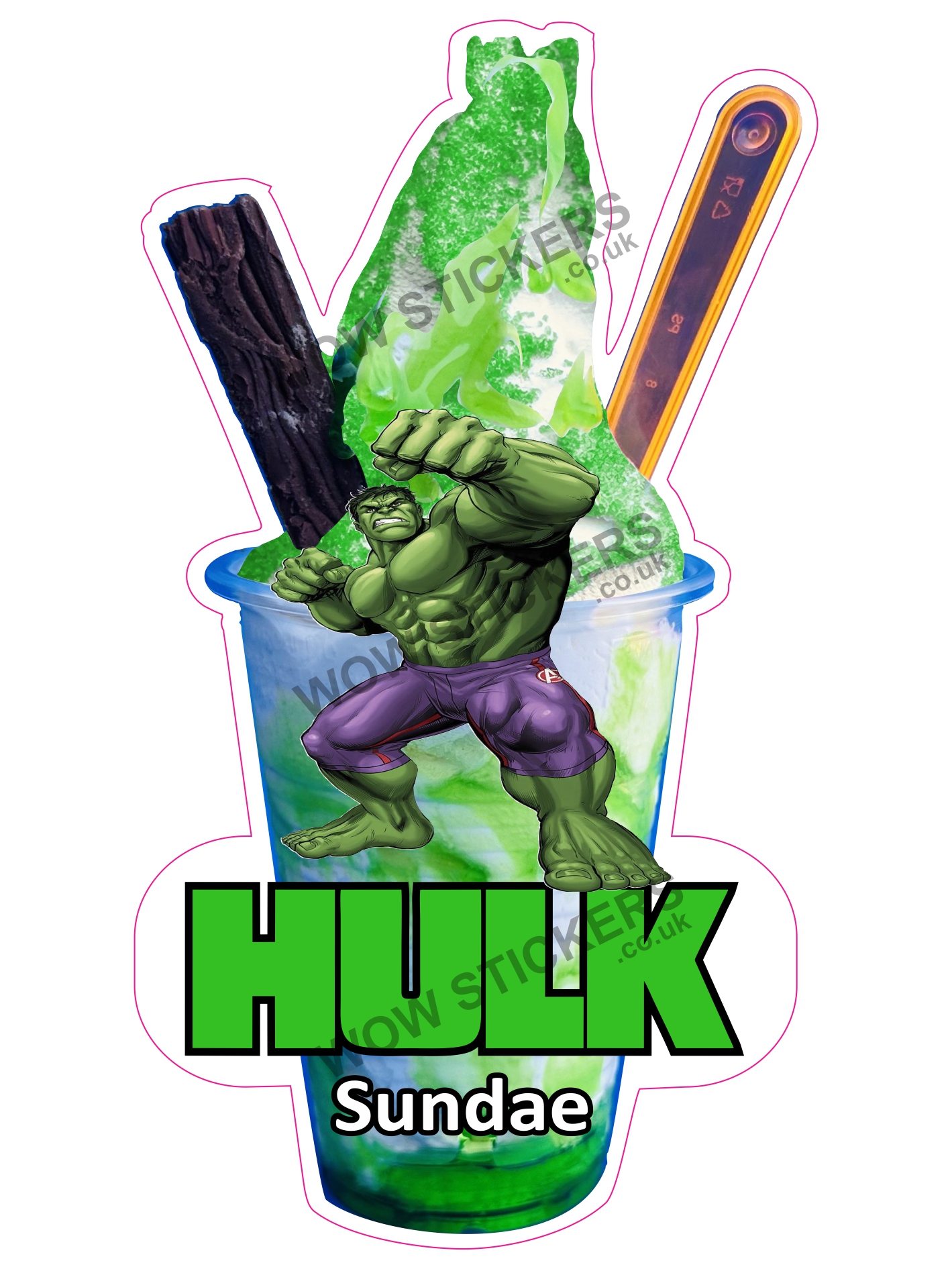 Hulk Sherbet Sundae
