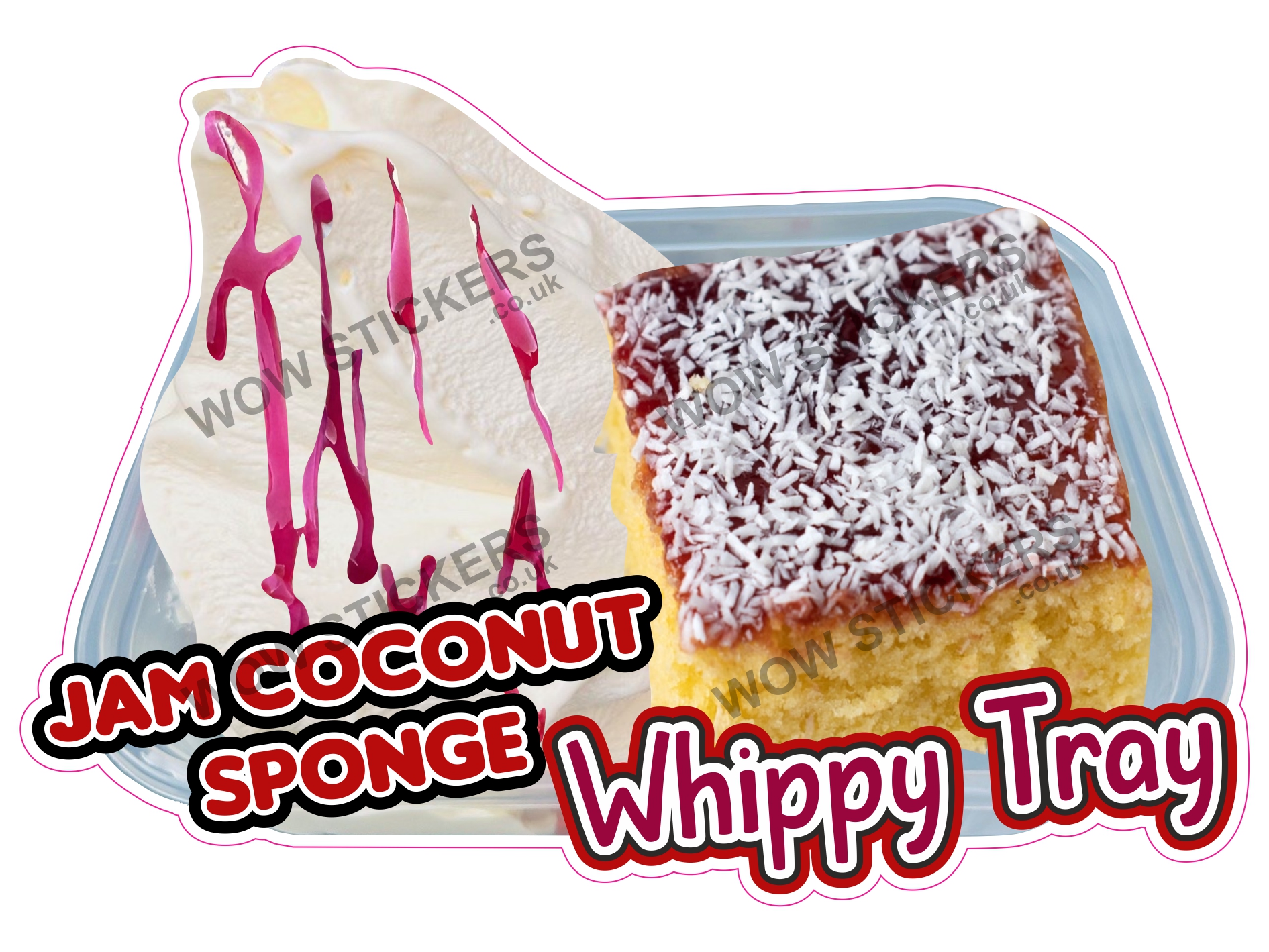 Jam & Coconut Sponge Whippy Tray