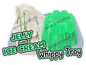 Jelly & Ice Cream Green Whippy Tray