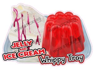 Jelly & Ice Cream Red Whippy Tray