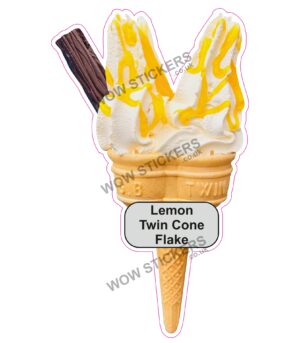 Lemon Twin Cone with Flake
