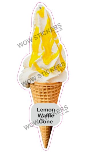 Lemon Sauce Waffle Cone