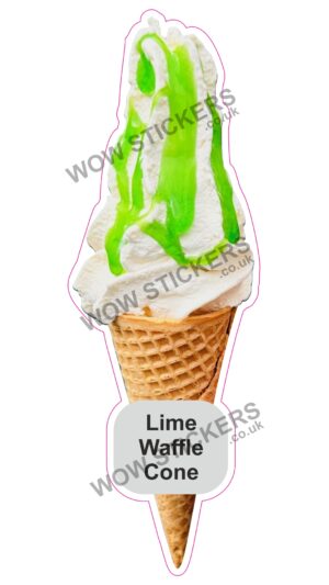 Lime Sauce Waffle Cone