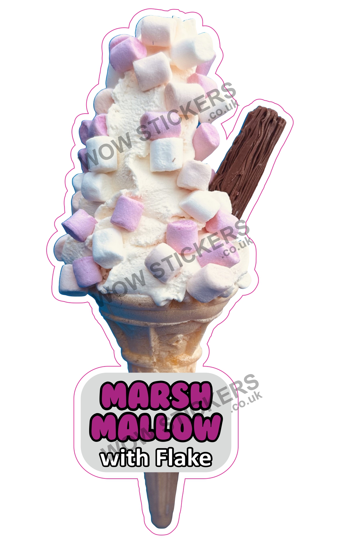 Marshmallow Flake Cone