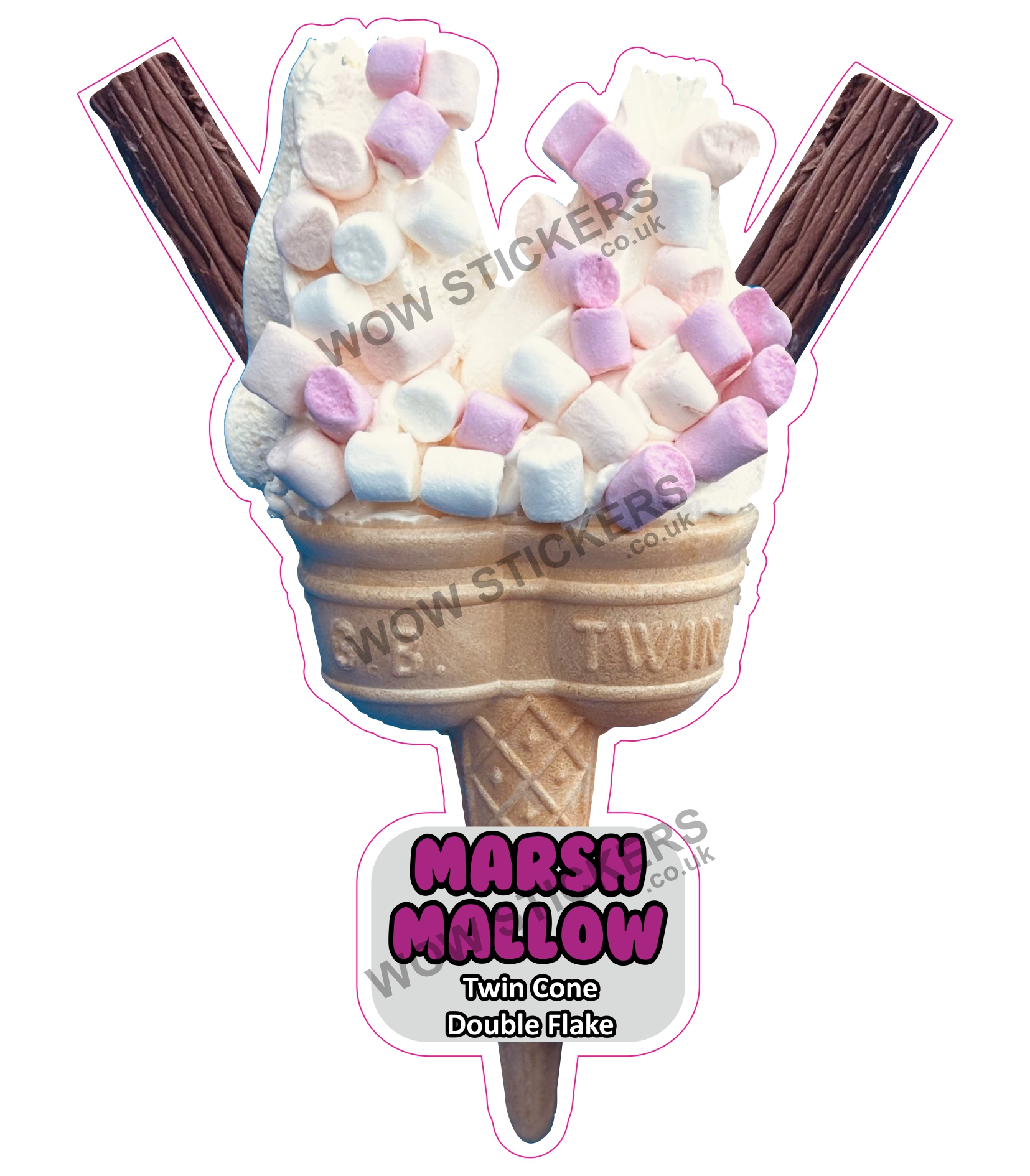 Marshmallow Twin Cone Double Flake