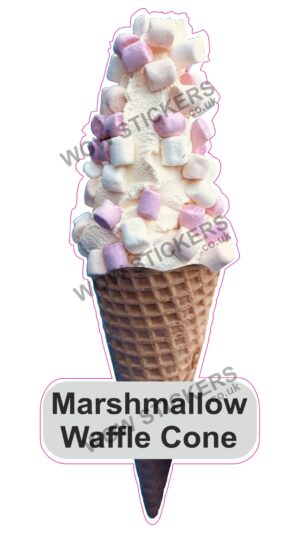 Marshmallow Waffle Cone