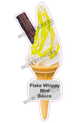 Mint Sauce Flake Cone