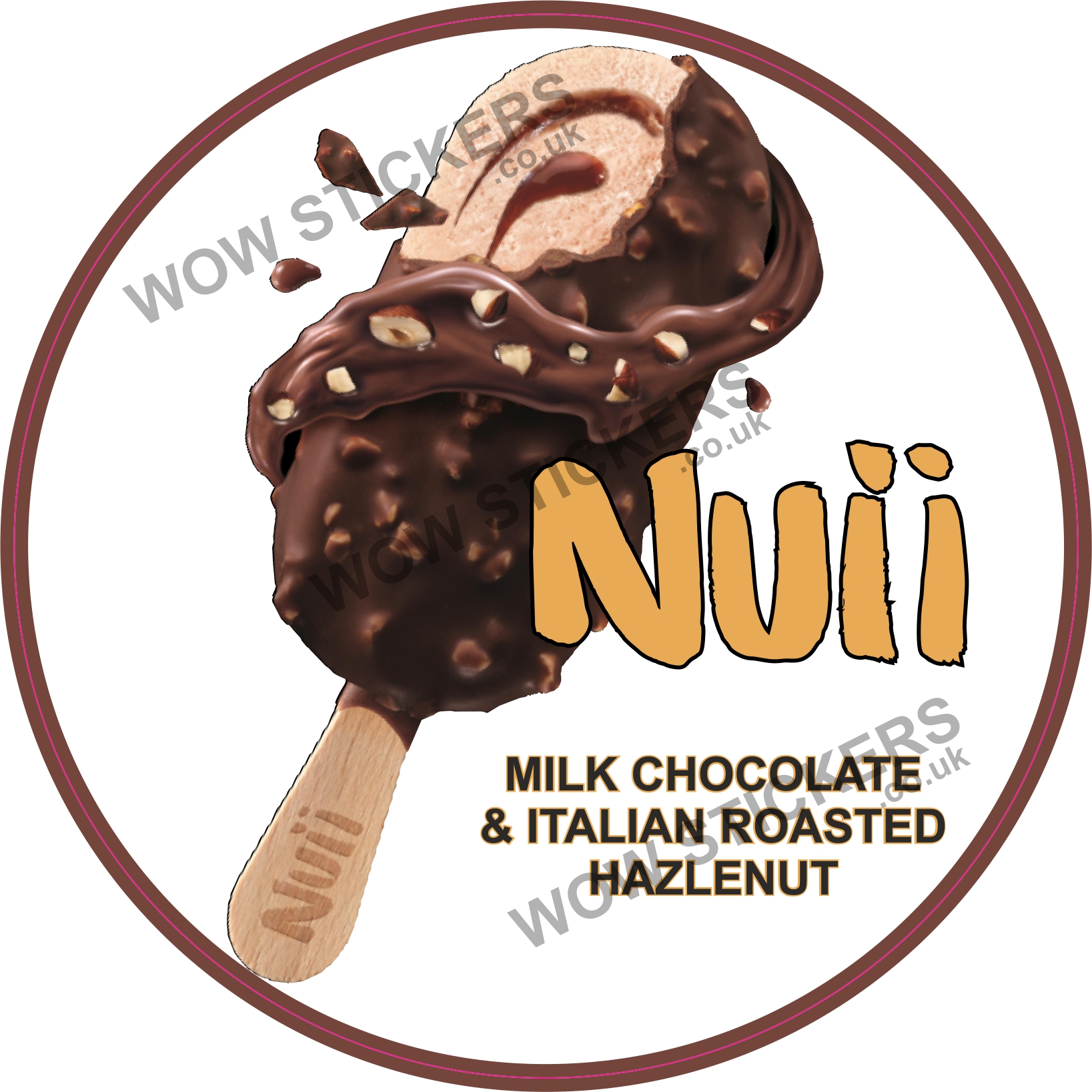 Nuii Milk Chocolate & Italian Roasted Hazlenut Lolly