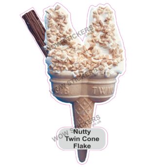 Nutty Twin Cone with Flake