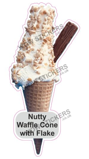 Nutty Waffle Cone With Flake