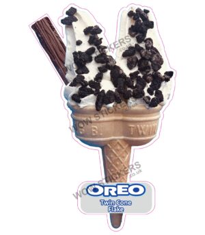 Oreo Twin Cone With Flake