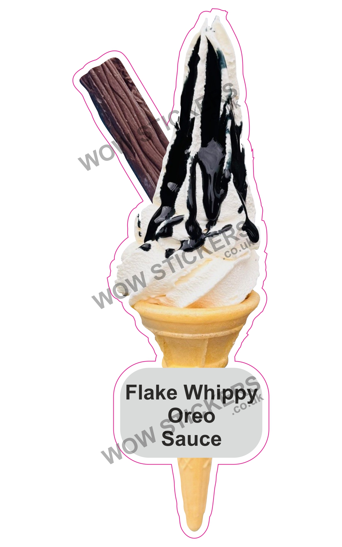 Oreo Sauce Flake Cone