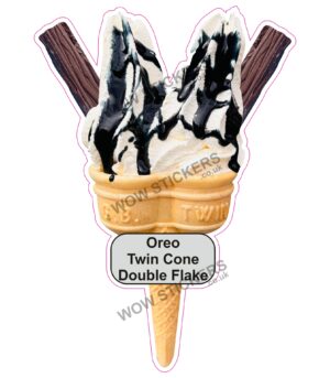 Oreo Twin Cone With Double Flake